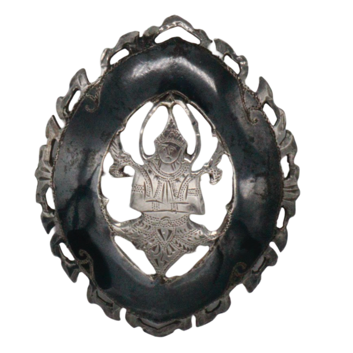 80s Sterling Siam Brooch