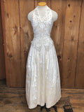 90s Jessica McClintock Bridal Silk Gown     W32