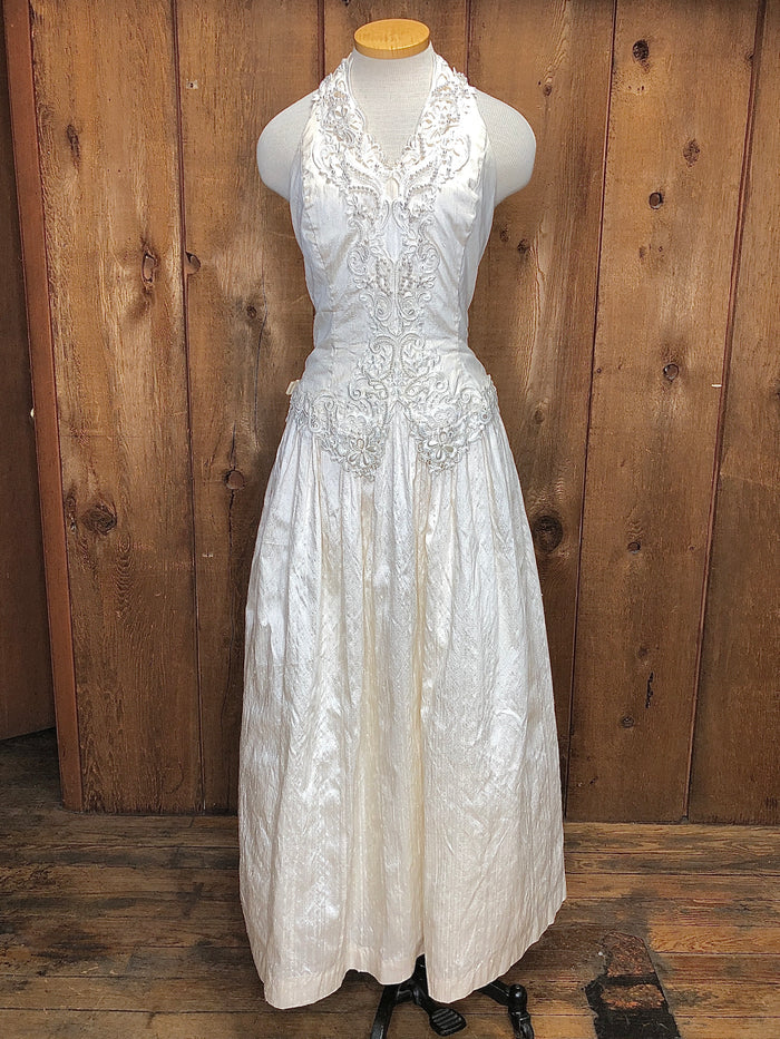 90s Jessica McClintock Bridal Silk Gown     W32