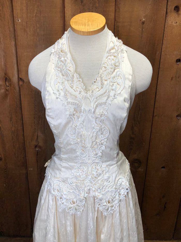 90s Jessica McClintock Bridal Silk Gown     W32