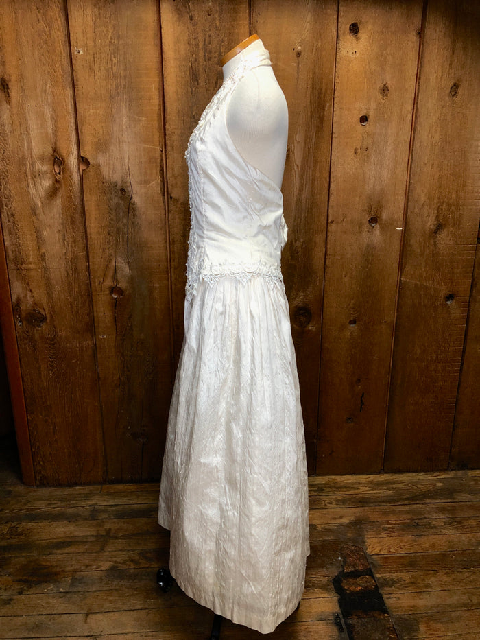 90s Jessica McClintock Bridal Silk Gown     W32