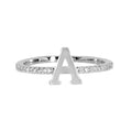 Adjustable Love Letter White Gold Ring | A