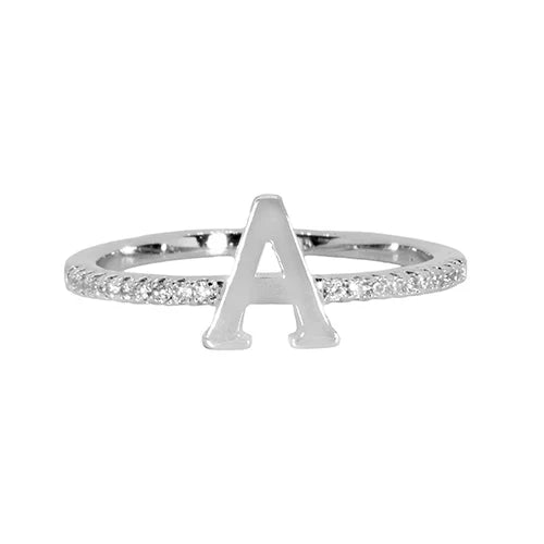 Adjustable Love Letter White Gold Ring | A