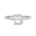 Adjustable Love Letter White Gold Ring | B
