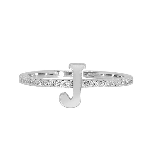 Adjustable Love Letter White Gold Ring | J