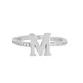 Adjustable Love Letter White Gold Ring | M