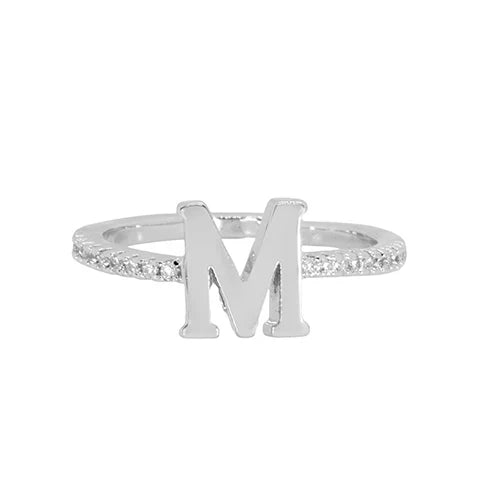 Adjustable Love Letter White Gold Ring | M