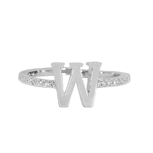 Adjustable Love Letter White Gold Ring | W