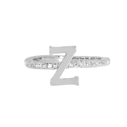 Adjustable Love Letter White Gold Ring | Z