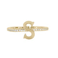 Adjustable Love Letter Yellow Gold Ring | S
