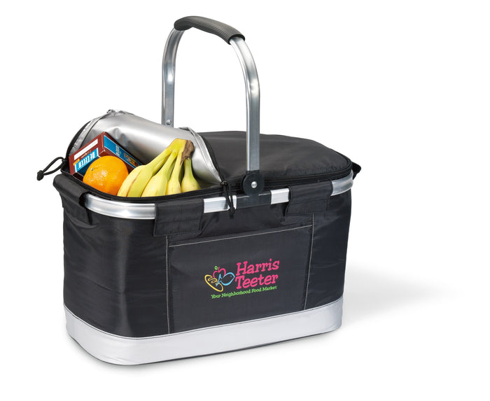 All Purpose Basket Cooler - Black | Custom Branded | Lemon Print