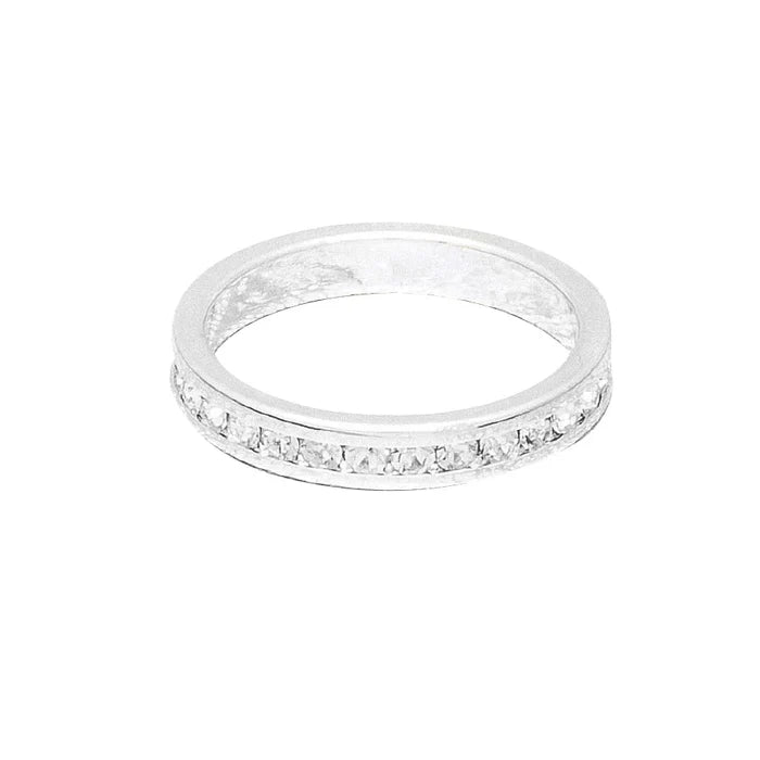 April (Diamond) White Gold Ring | Size 9