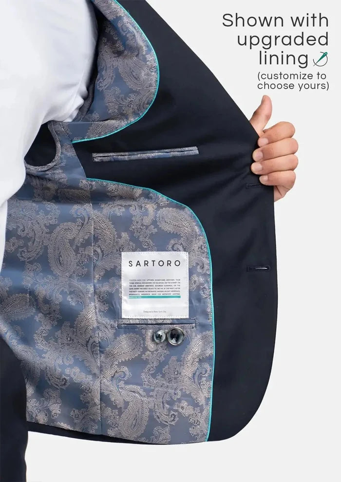 Astor Dark Navy Twill Suit - SARTORO