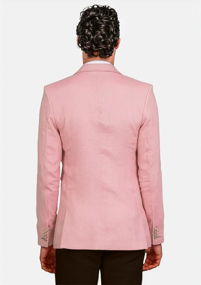 Astor Salmon Linen Jacket - SARTORO