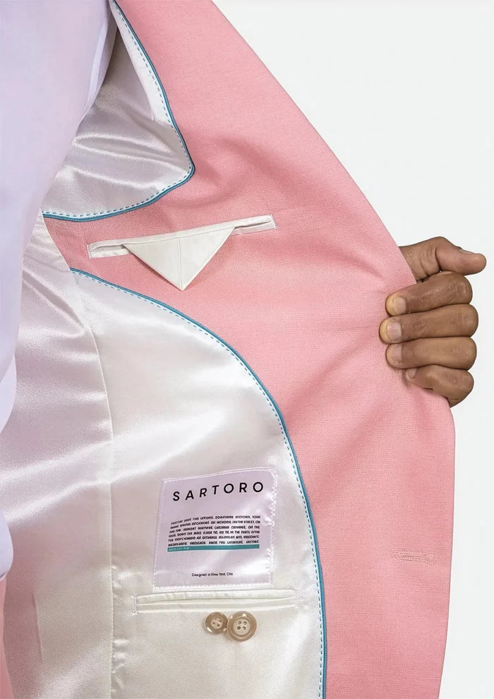 Astor Salmon Linen Jacket - SARTORO