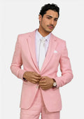 Astor Salmon Linen Suit - SARTORO