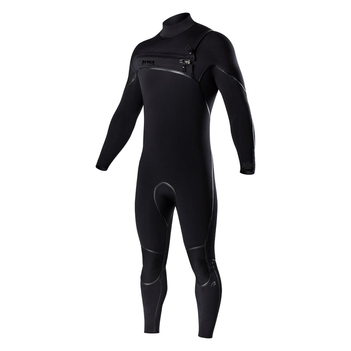 Attica ALPHA Chest Zip 4/3mm Steamer - BLACK / BLACK