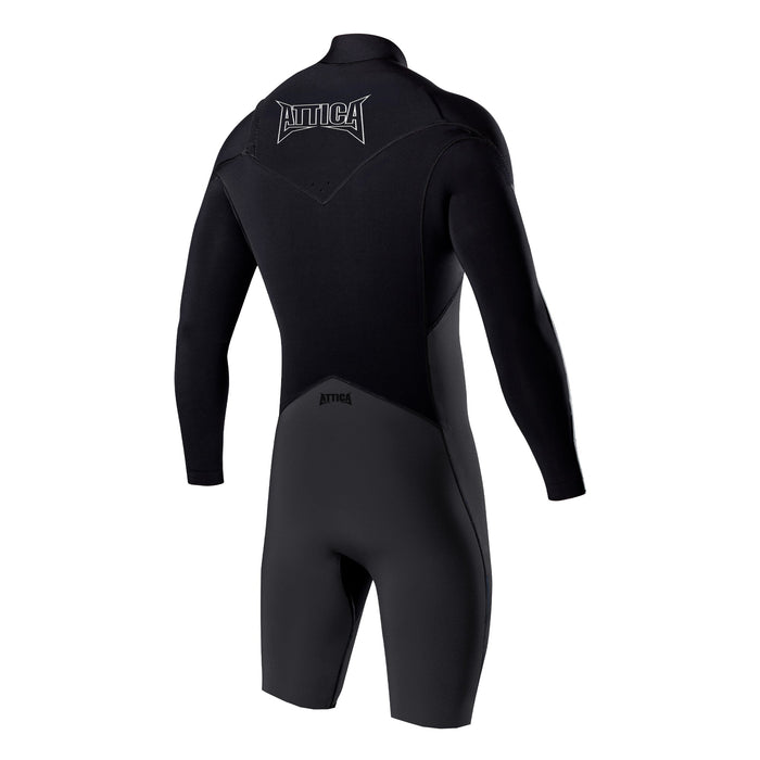 Attica OMEGA Long Sleeve Chest Zip 2/2mm Spring - GRAPHITE / BLACK
