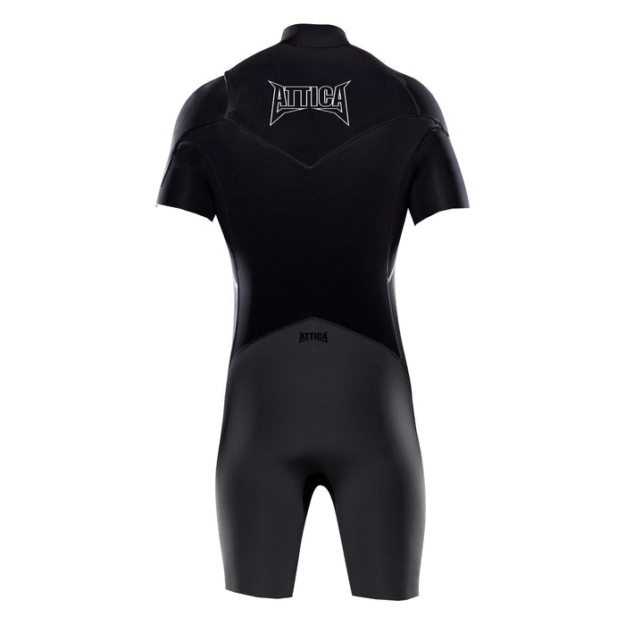 Attica OMEGA Short Sleeve Chest Zip 2/2MM Spring - GRAPHITE / BLACK