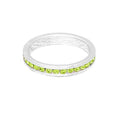August (Peridot) White Gold Ring | Size 5