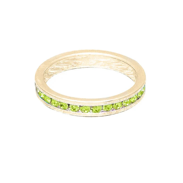 August (Peridot) Yellow Gold Ring | Size 8