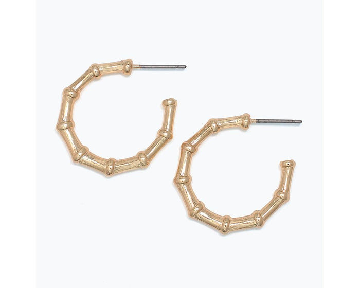 Bamboo Hoop Earrings