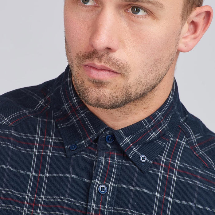 Barbour Intl. - 1857 Cord Check Shirt in Navy - Nigel Clare