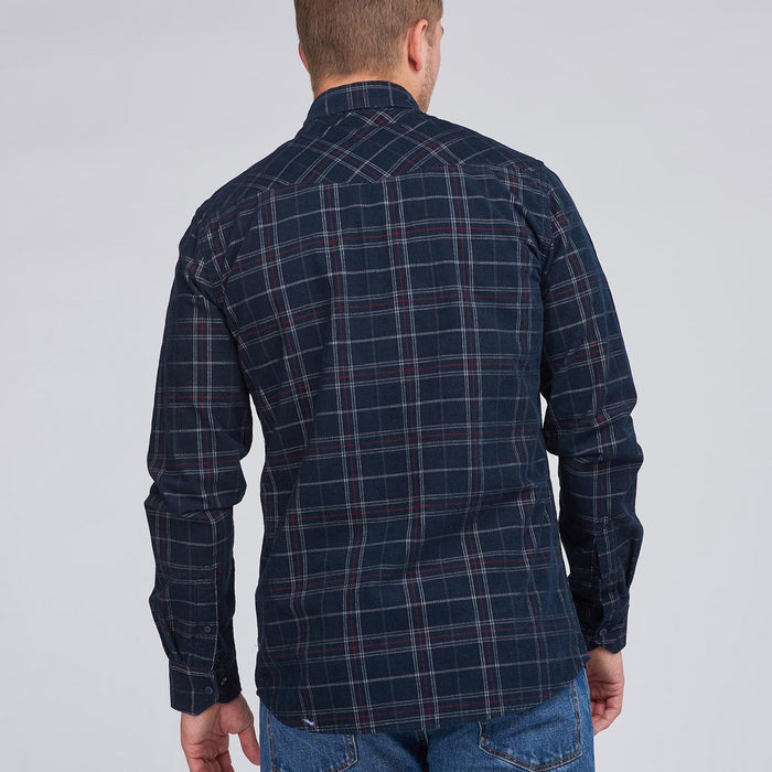 Barbour Intl. - 1857 Cord Check Shirt in Navy - Nigel Clare