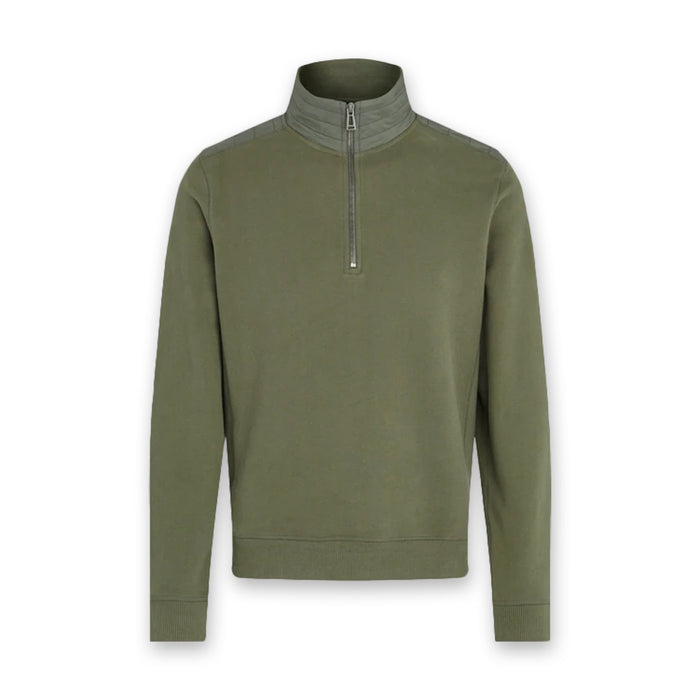Belstaff - Jaxon Quarter Zip in Pewter Green - Nigel Clare