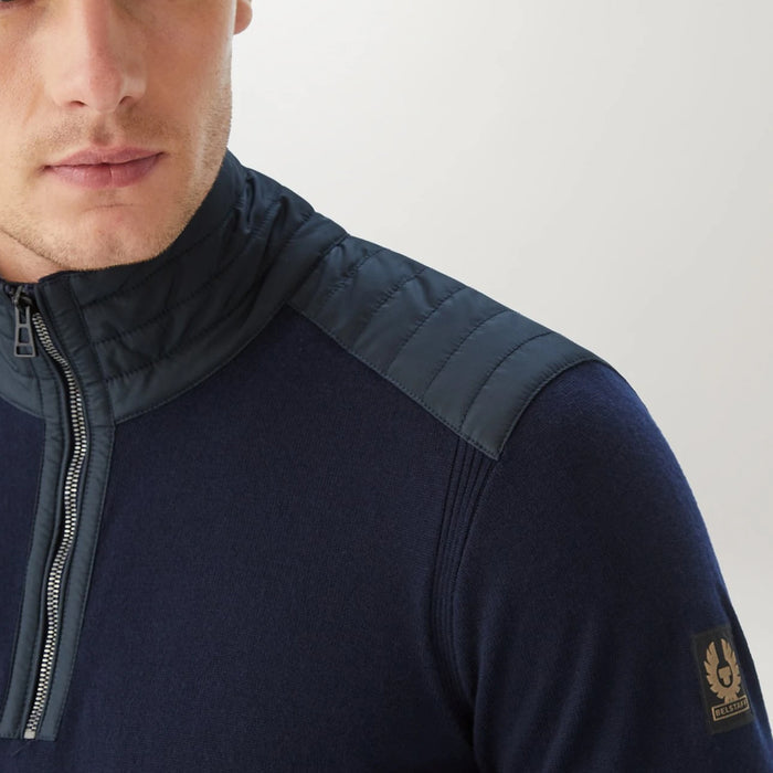 Belstaff - Kilmington Quarter Zip in Washed Navy - Nigel Clare