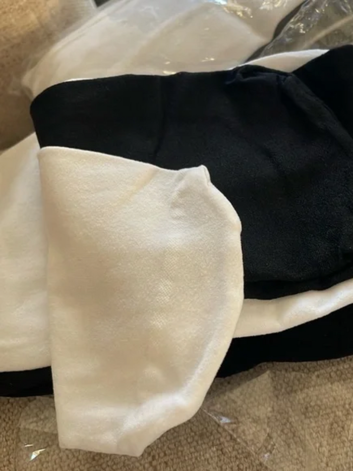 Black And White Colorblock Tights Mia Belle Girls