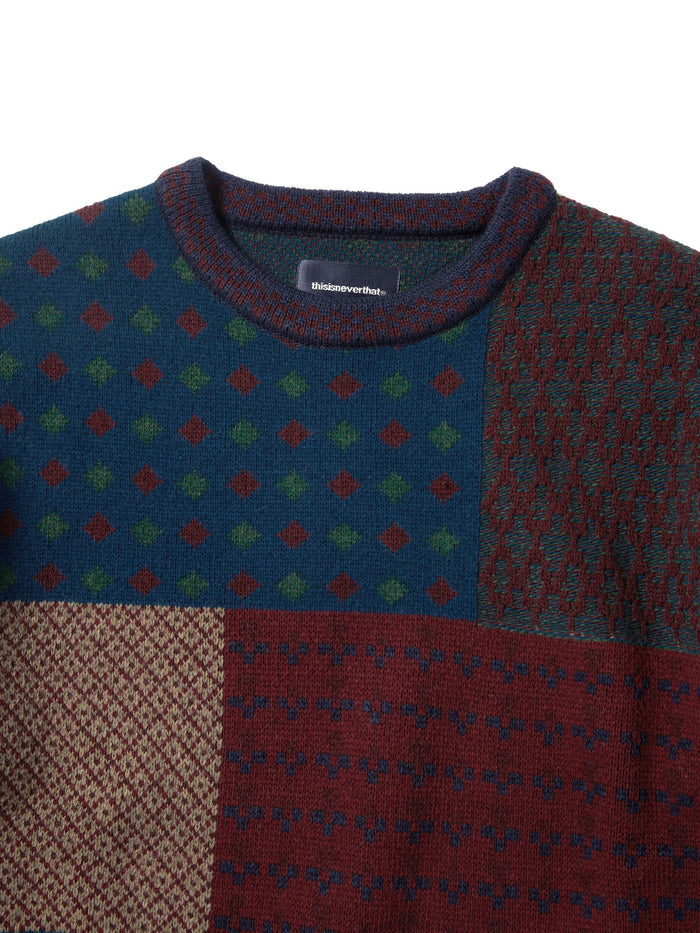 Block Knit L/S Top