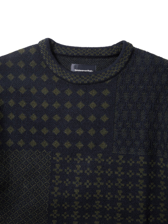 Block Knit L/S Top