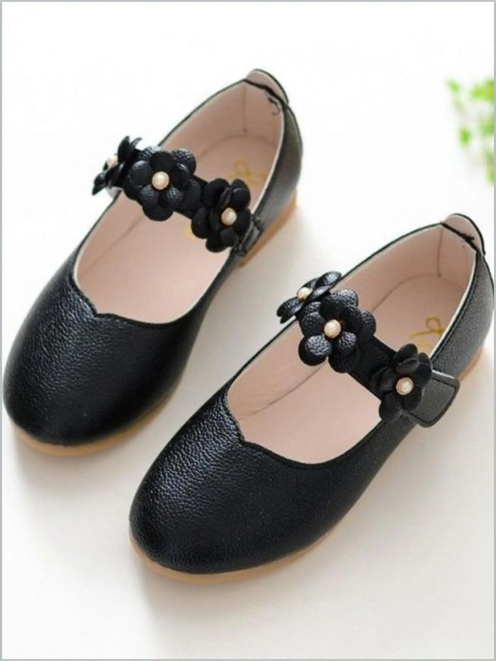 Mia Belle Girls Flower Mary Jane Flats | Shoes By Liv And Mia