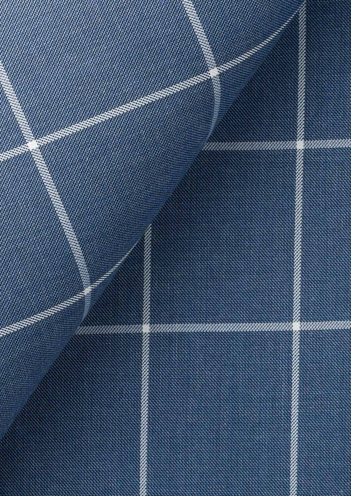 Blue Windowpane Pants - SARTORO