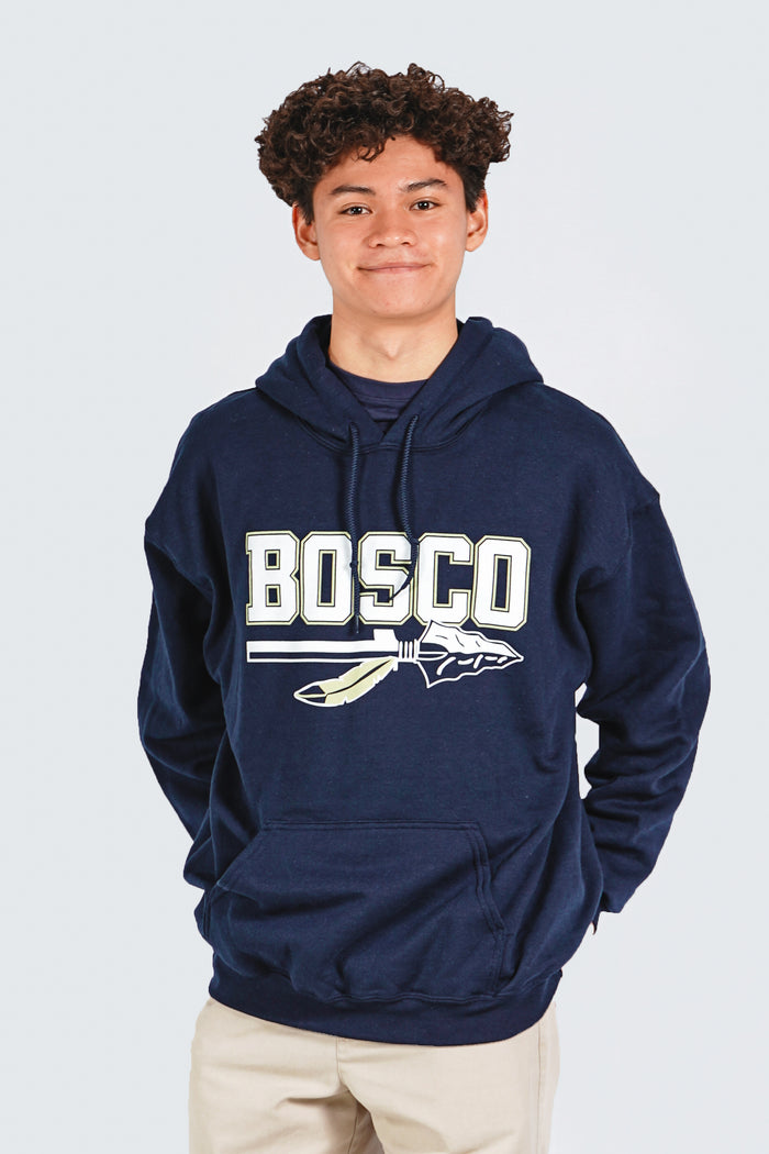 Bosco Classic with Spear Hooded Sweatshirt Navy