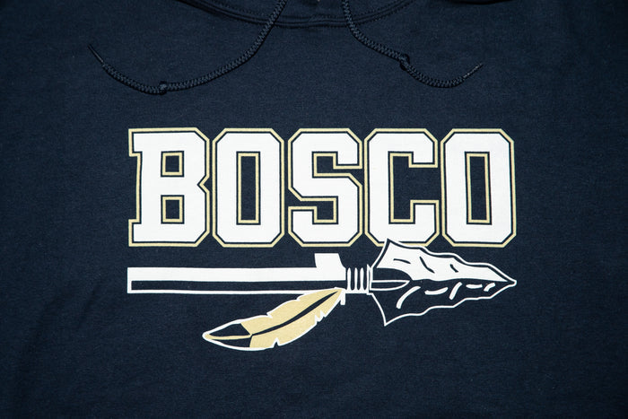 Bosco Classic with Spear Hooded Sweatshirt Navy
