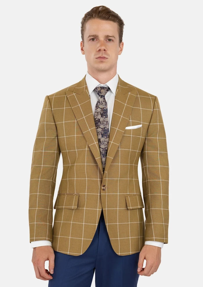 Bowery Gold Windowpane Jacket - SARTORO