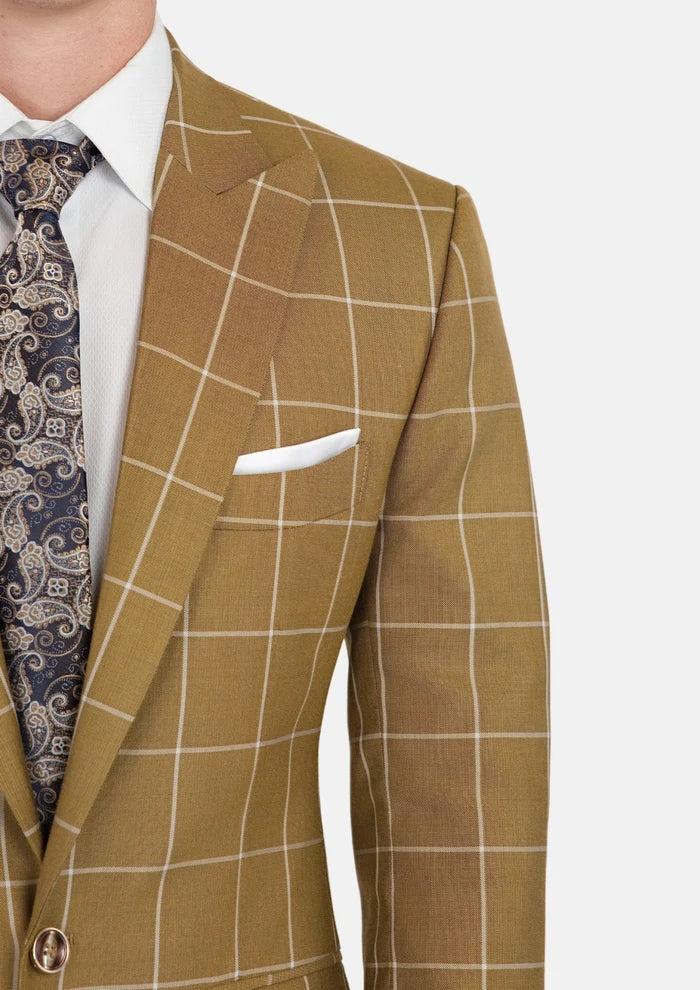 Bowery Gold Windowpane Jacket - SARTORO