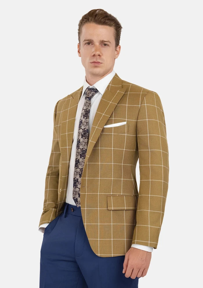 Bowery Gold Windowpane Jacket - SARTORO