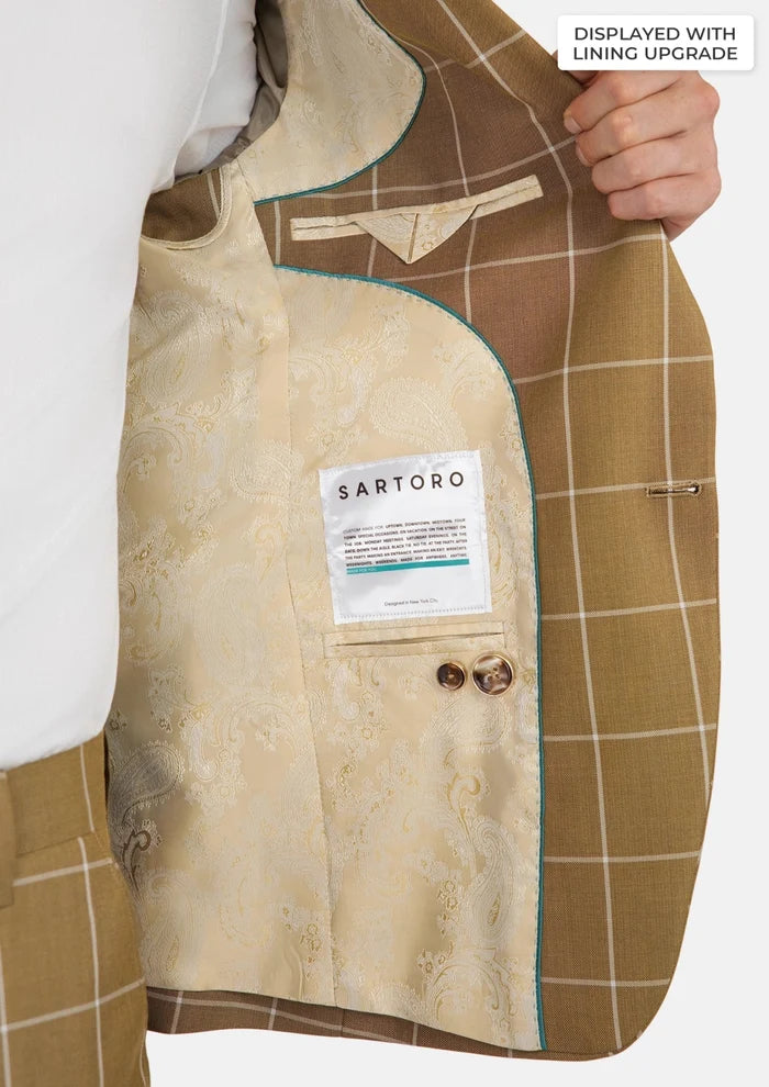 Bowery Gold Windowpane Jacket - SARTORO