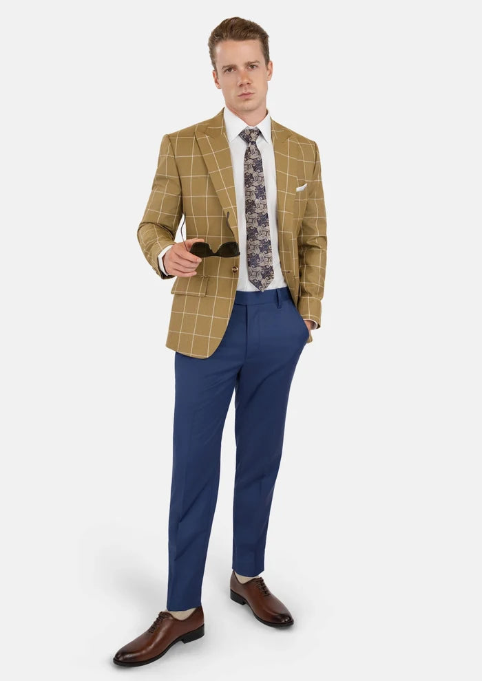 Bowery Gold Windowpane Jacket - SARTORO