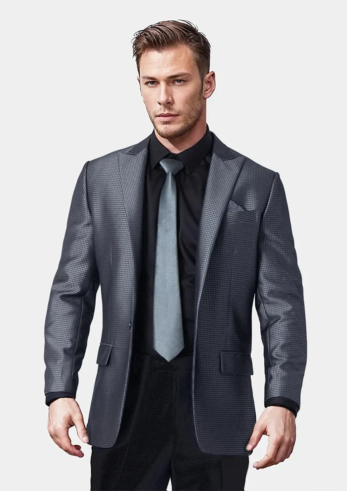 Bowery Grey Microcheck Jacket - SARTORO