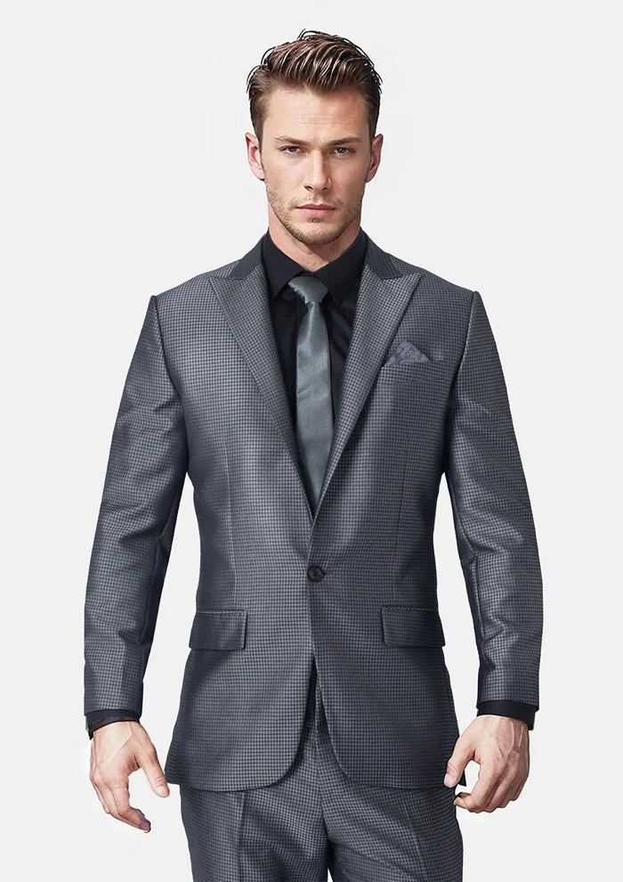Bowery Grey Microcheck Suit - SARTORO