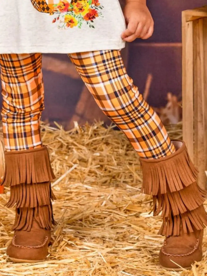 Brown Fringe Boots By Liv and Mia Mia Belle Girls