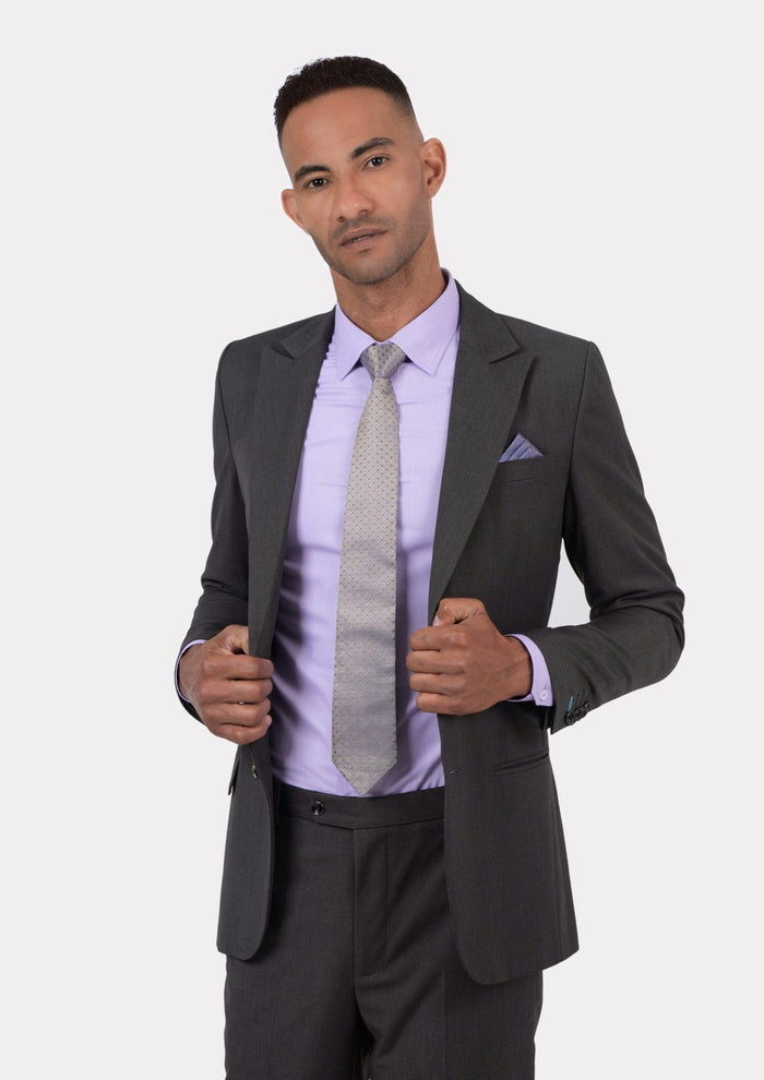 Bryant Charcoal Crosshatch Suit - SARTORO
