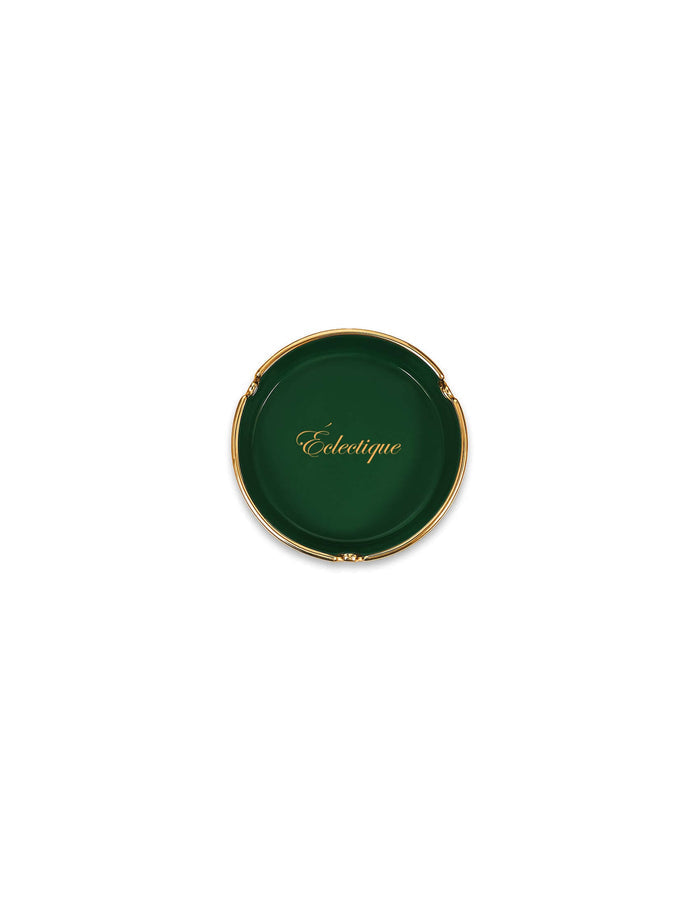 Staple Gold Trim Ceramic Ashtray
