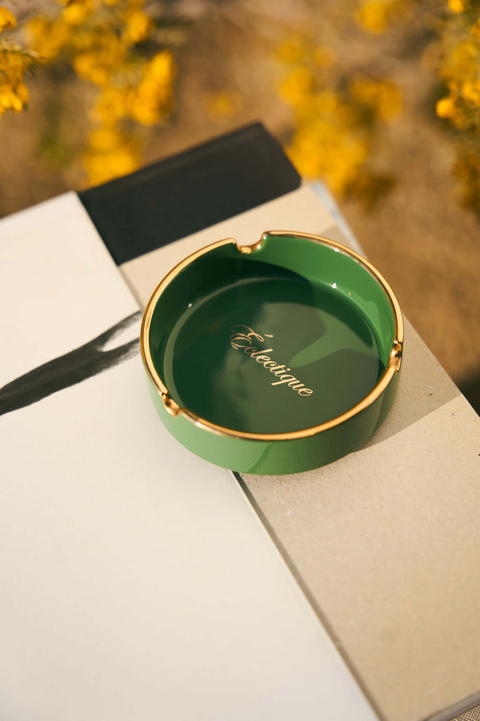 Éclectique Staple Gold Trim Ceramic Ashtray