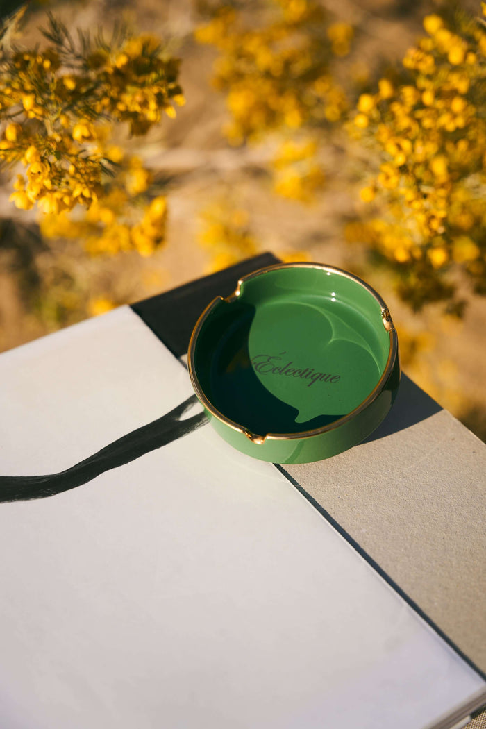 Éclectique Staple Gold Trim Ceramic Ashtray