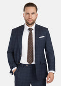 Bryant Charcoal Blue Check Flannel Suit - SARTORO